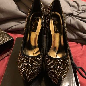 Pink and gold leopard designed Mochi heels